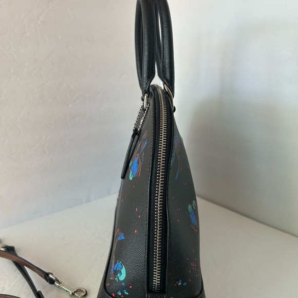 Coach NWT Sierra Satchel Signature Print With Bird Design Double Zip Closure - Picture 7 of 11